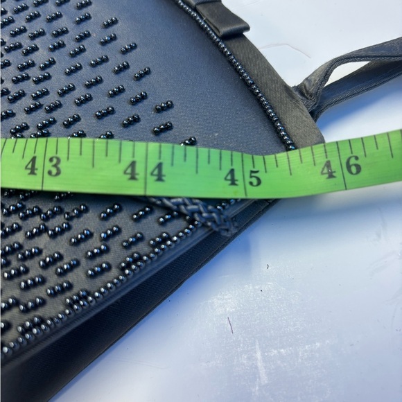 Gunmetal grey beaded purse (CONVERTS TO CROSSBODY) sku 3006 - Picture 10 of 11